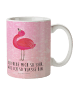 Mr. & Mrs. Panda Haferl Flamingo Stolz mit Spruch in Aquarell Pink