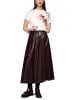 MARC CAIN Florales T-Shirt mit Perlendetails in Weiß