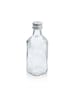 relaxdays 20 x kleine Flaschen in Transparent/ Silber - 50 ml