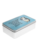 Mr. & Mrs. Panda Keksdose Pinguin Duschen mit Spruch in Eisblau