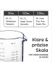 Praknu Glas Messbecher mit Ausguss - 50ml, 125ml, 250ml - Präzise Skala -