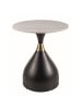 Feldmann-Wohnen Couchtisch Virgo weiß Marmor / schwarz matt / gold 50 / 50 /57cm