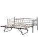 Beliani Tagesbett LOUANNEC in Schwarz - (W) 99 x (H) 96 x (L) 215 cm