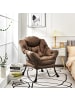 COSTWAY Sessel gepolstert Relaxsessel in Braun