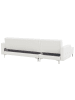 Beliani Ecksofa ABERDEEN in Weiß/Silber - (W) 267 x (H) 83 x (L) 168 cm