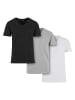 DEF T-Shirt in black/white/grey melange