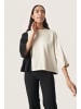 Soaked in Luxury Kurzarm-Bluse SLCevina Lockere Passform in Black & White Blocking