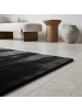 KADIMA DESIGN Teppich Kurzflor Waschbar Einfarbig ISAR Strapazierfähig OEKO-TEX in Schwarz