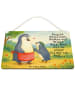 Mr. & Mrs. Panda Schild Pinguin mit Kind Design mit Spruch in Weiß