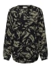 Kaffe Bluse langarm KApollie Regular fit in Black/Sea Spray Graphic