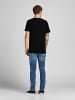 Jack & Jones Denim JJELOGO Print Kurzarm O-NECK T-Shirt in Schwarz