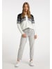 myMo Damen Strickjacke in Schwarz Wollweiss