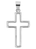 Adeliás Unisex Anhänger – Kreuzanhänger aus 925 Silber in silber