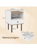 COSTWAY 2er Set Nachttisch mit Schublade 40,5 x 35 x 56 cm in Weiß