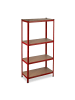 relaxdays Schwerlastregal in Rot - (B)70 x (H)150 x (T)30 cm