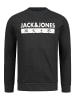 Jack & Jones Sweatshirt Print - ELEMENTS SWEAT CREW NECK in Dark Grey Melange