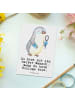 Mr. & Mrs. Panda Postkarte Biologe Herz mit Spruch in Weiß