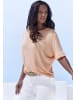 LASCANA Rundhalsshirt in peach gestreift
