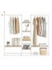 SONGMICS HOME Kleiderständer Zina in Beige-Weiß - (B)163.6 x (H)175.3 x (T)33.8 cm