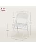HOMCOM Klappstuhl-45L x 46B x 78H cm-Weiß