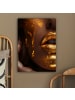 MuchoWow Leinwand Bilder Goldenes Gesicht