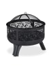relaxdays Feuerschale in Schwarz - (H)60 x Ø 60 cm