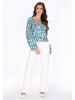 faina Women Sweater in light blue navy jelly mint