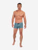 HOM Badeshorts Swim Shorts Cappuccino in blue print