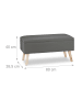 relaxdays Sitzbank in Dunkelgrau- (B)80 x (H)40 x (T)39,5 cm