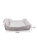 Intirilife Hundebett Katzenbett 50 x 40 x 13 cm in Grau