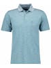 Ragman Softknit-Polo gestreift, Flammdesign in Grün