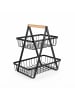 relaxdays Obst Etagere in Schwarz - (B)26 (H)34 x (T)17 cm