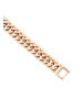 faina Women Curb Chain Link Bracelet in Rose Gold