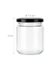 relaxdays 10 x Einmachgläser in Transparent/ Schwarz - 200 ml