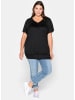 sheego T-Shirt in schwarz