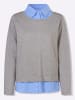 Heine Sweatshirt in grau-himmelblau-meliert