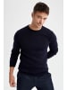 DeFacto Strickpullover SLIM FIT in Marineblau