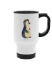 Mr. & Mrs. Panda Mehrwegbecher Pinguin Blumen ohne Spruch in Weiß