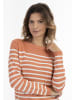 usha BLUE LABEL Damen Strick Pullover in Koralle Wollweiss