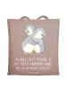 Mr. & Mrs. Panda Tote Bag Liebste Freundin mit Spruch in Braun Pastell