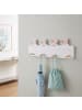 relaxdays Kindergarderobe in Grau/ Braun - (B)40 x (H)20 x (T)5,5 cm