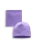 MOKIDA Baumwollset Mütze + Schal in violett