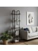 relaxdays Standregal in Schwarz/ Braun - (B)38 x (H)143 x (T)24 cm