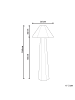 Beliani Stehleuchte DEMBI in Beige - (W) 35 x (H) 104 x (L) 35 cm