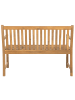 Beliani Gartenbank VIVARA in Braun - (W) 120 x (H) 88 x (L) 61 cm