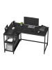 VASAGLE Computertisch Barnet in Schwarz - (B)120 x (H)76 x (T)80 cm