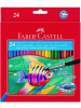 Faber-Castell Kinder-Aquarellfarbstifte 24 Aquarellfarben + Pinsel im Kartonetui
