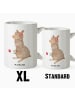 Mr. & Mrs. Panda XL Tasse Alpaka Blume ohne Spruch in Weiß