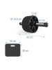 relaxdays Bauchroller in Schwarz – (B)32 x Ø15,5 cm