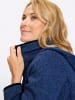 Sieh an! Strickfleece-Jacke in jeansblau-schwarz-meliert